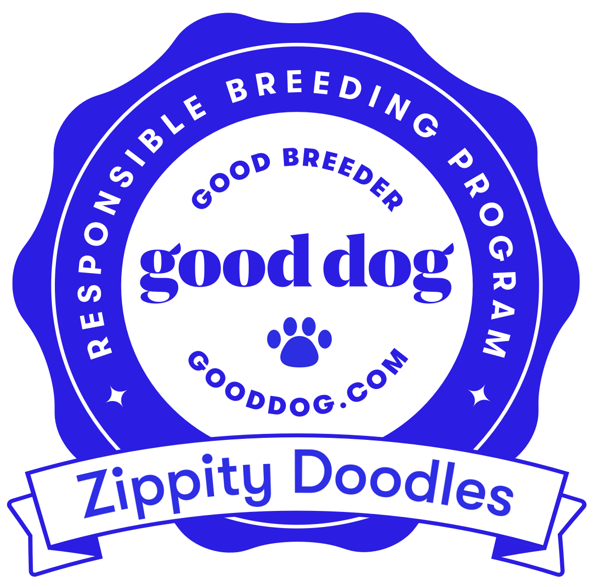 Good Dog Zippity Doodles badge